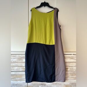 The Limited  Dress in Yellow, Black, and Taupe
